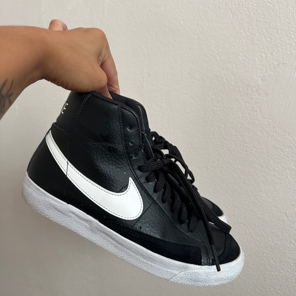 Nike Black and White Blazer High Top Sneakers